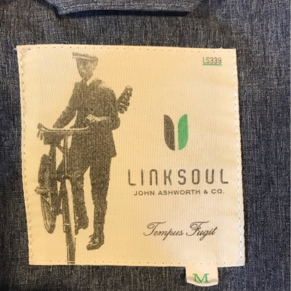 Linksoul Tempus Fugit Full Zip Windbreaker Golf Jacket Mens Medium EUC - Picture 4 of 8